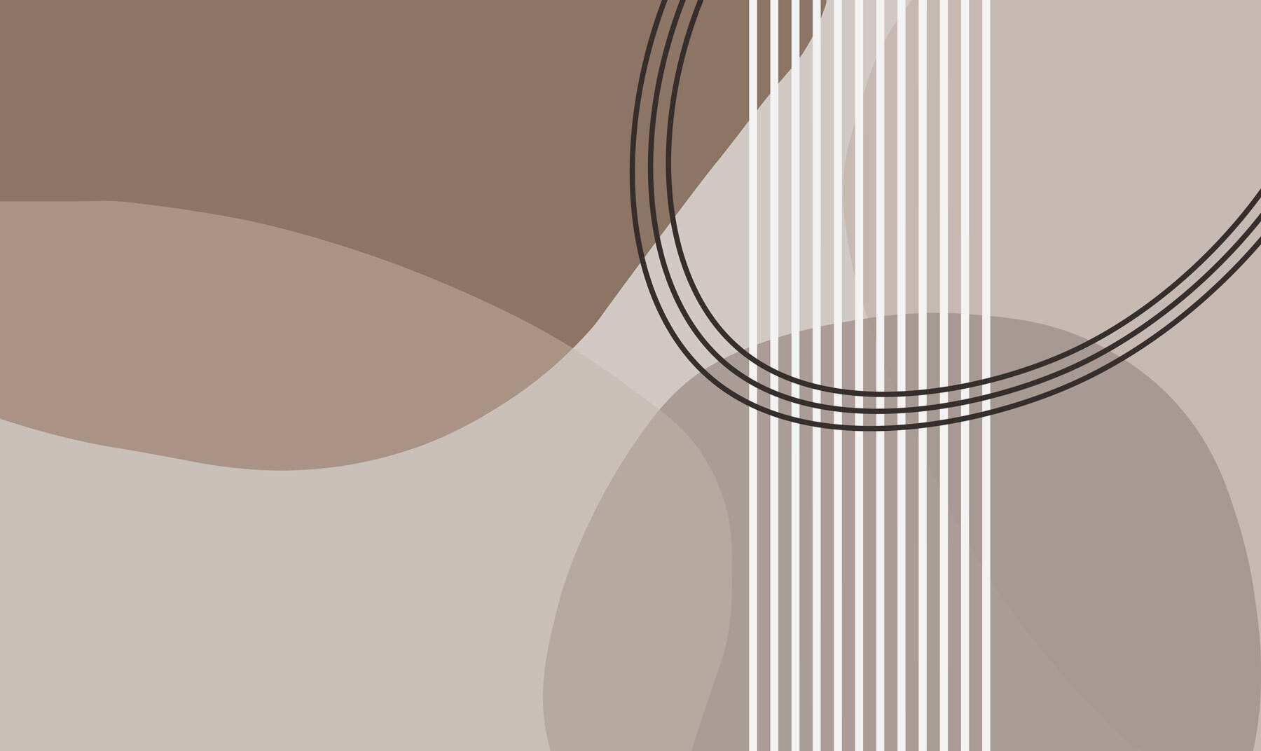 Brown and white background with lines and circles