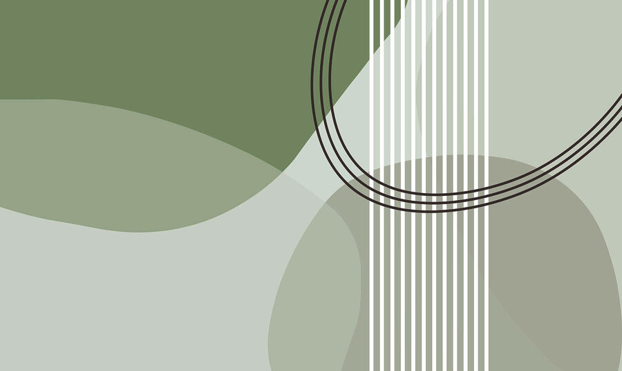 Fundo verde e branco com linhas e círculos