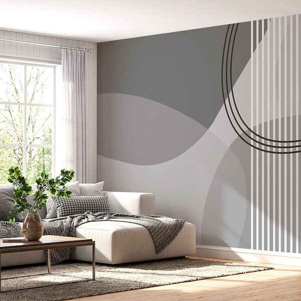Fundo cinzento e branco com círculos e linhas Fundo cinzento e branco com círculos e linhas