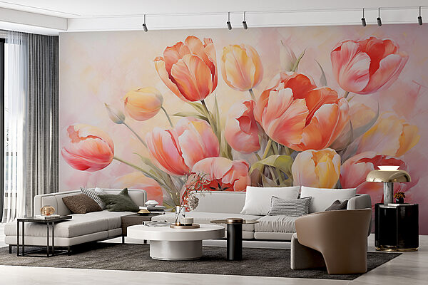 Pintura de flores sobre um fundo branco Pintura de flores sobre um fundo branco