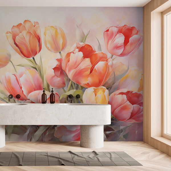Pintura de flores sobre um fundo branco Pintura de flores sobre um fundo branco
