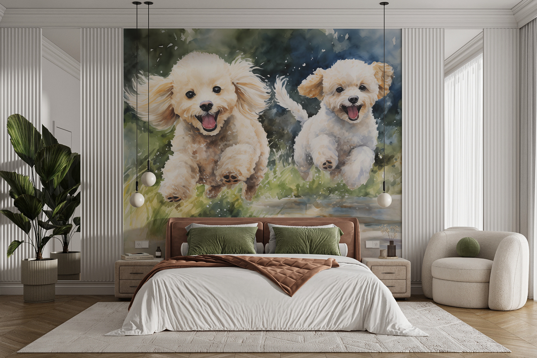 Two dogs jumping in the air Two dogs jumping in the air