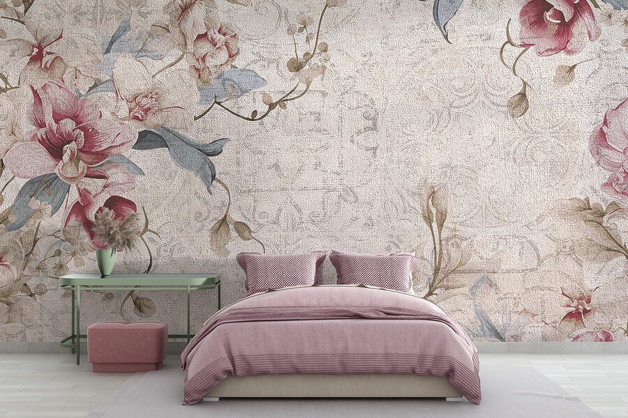 Grande plano de um padrão floral