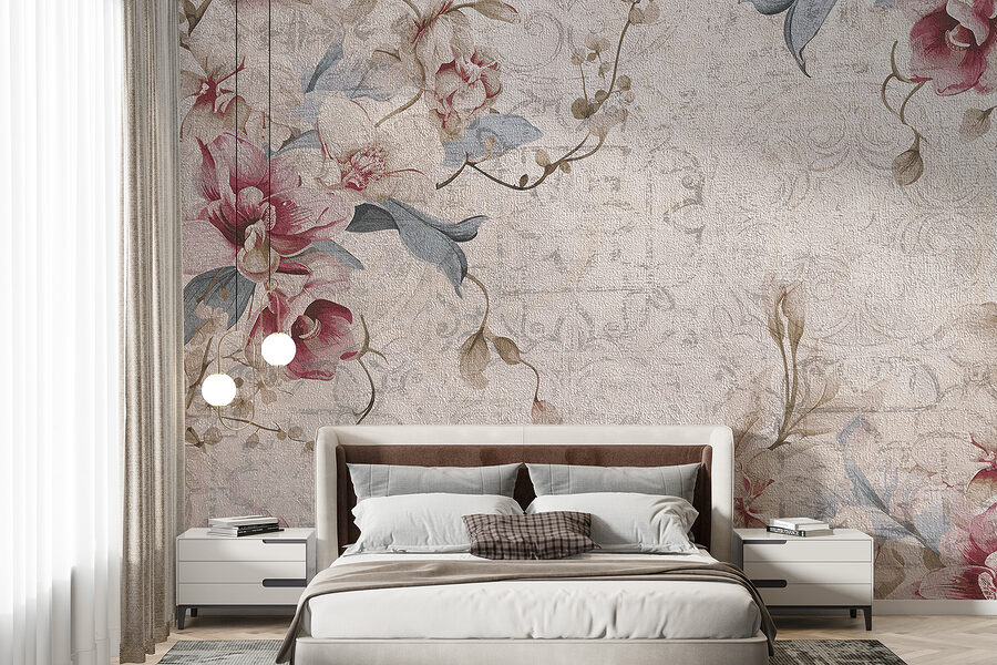 Grande plano de um padrão floral
