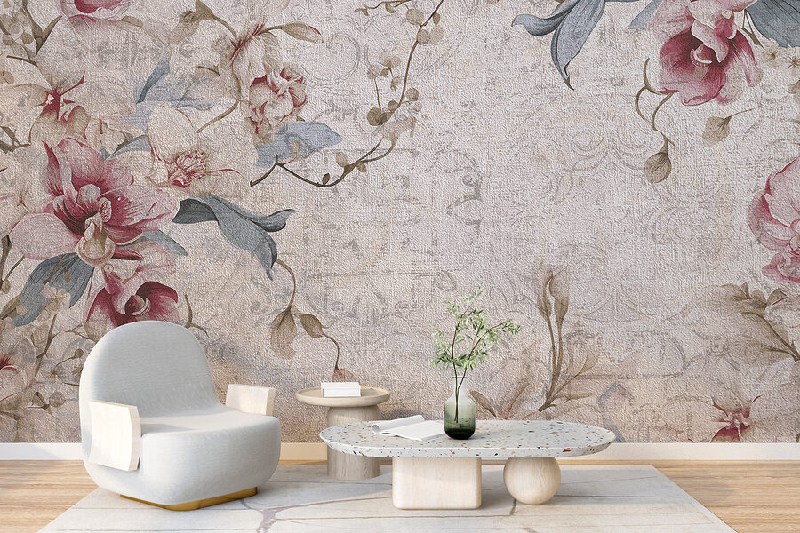 Grande plano de um padrão floral