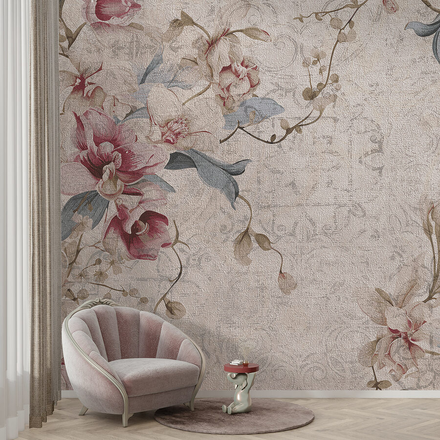 Grande plano de um padrão floral
