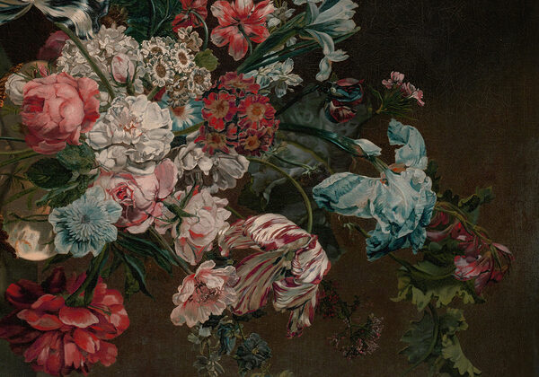 Pintura de flores sobre um fundo escuro Pintura de flores sobre um fundo escuro