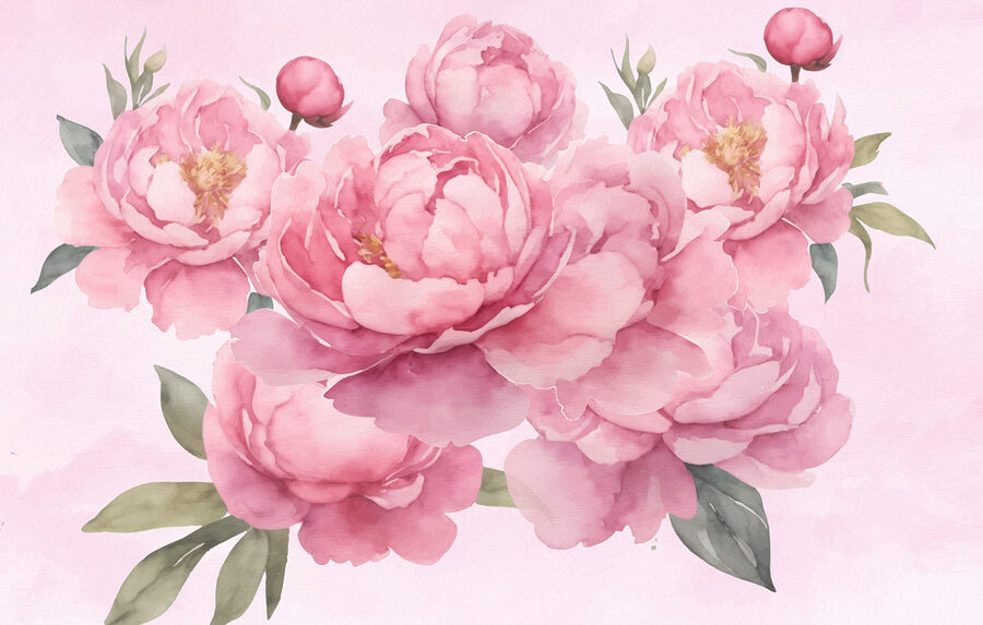 Grupo de flores cor-de-rosa