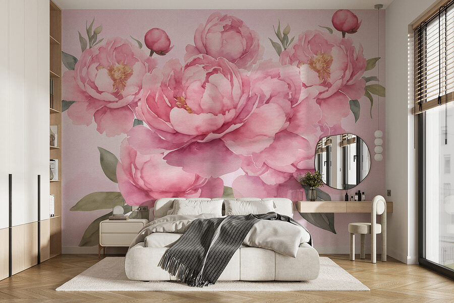Grupo de flores cor-de-rosa