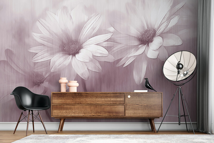 Grande plano de flores