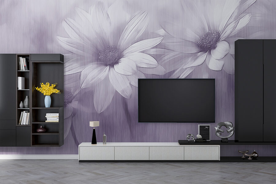 Grande plano de flores