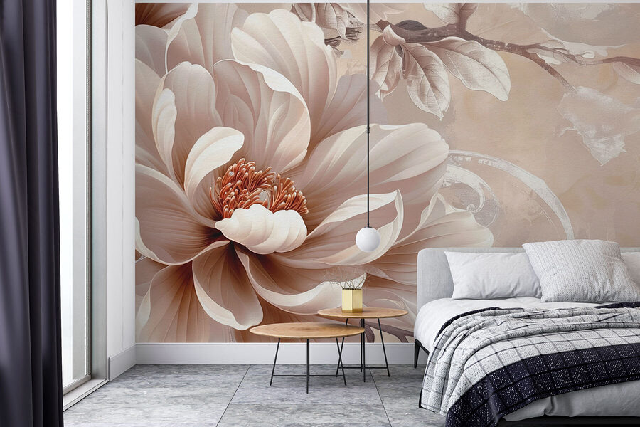 Papel de parede Grande plano de uma flor