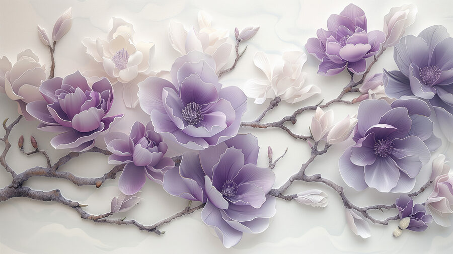 Grande plano de flores