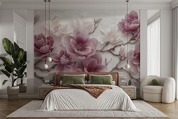 Papel de parede Papel de parede Grande plano de flores (REF: w01359v2)