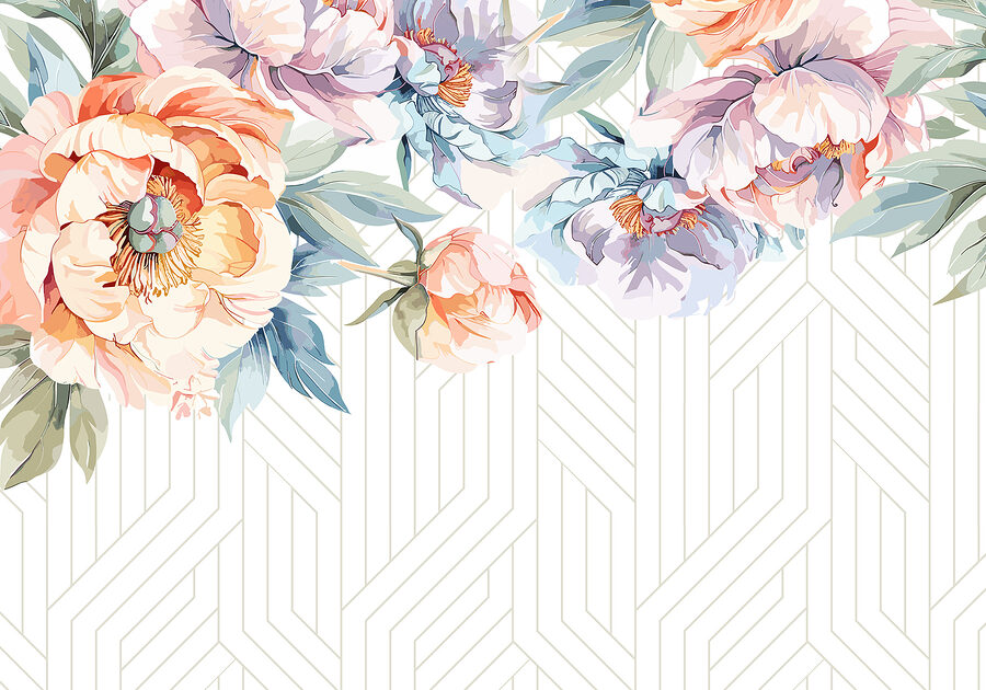 Grande plano de flores
