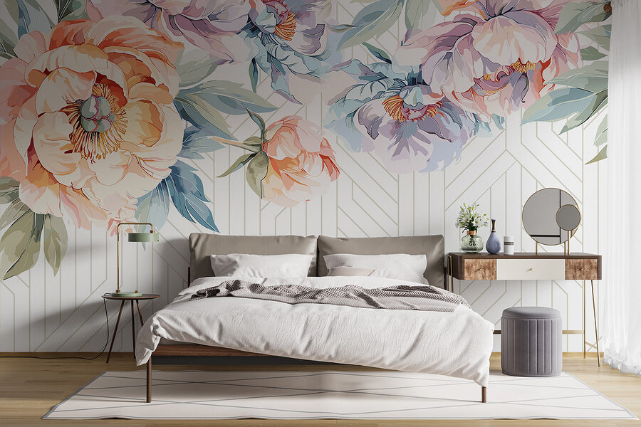 Grande plano de flores