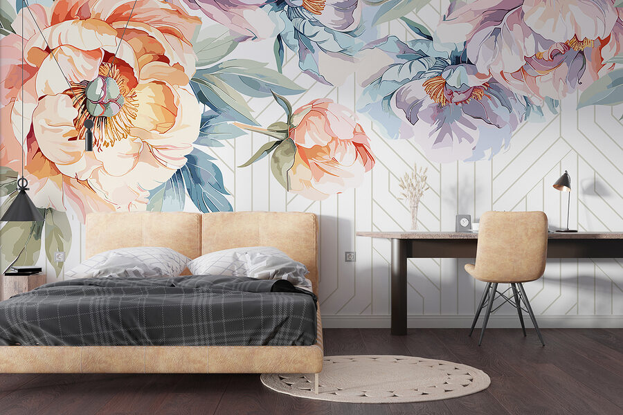 Grande plano de flores