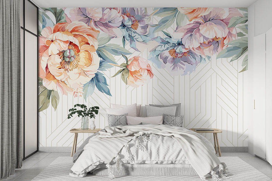 Grande plano de flores