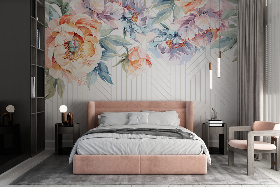 Grande plano de flores