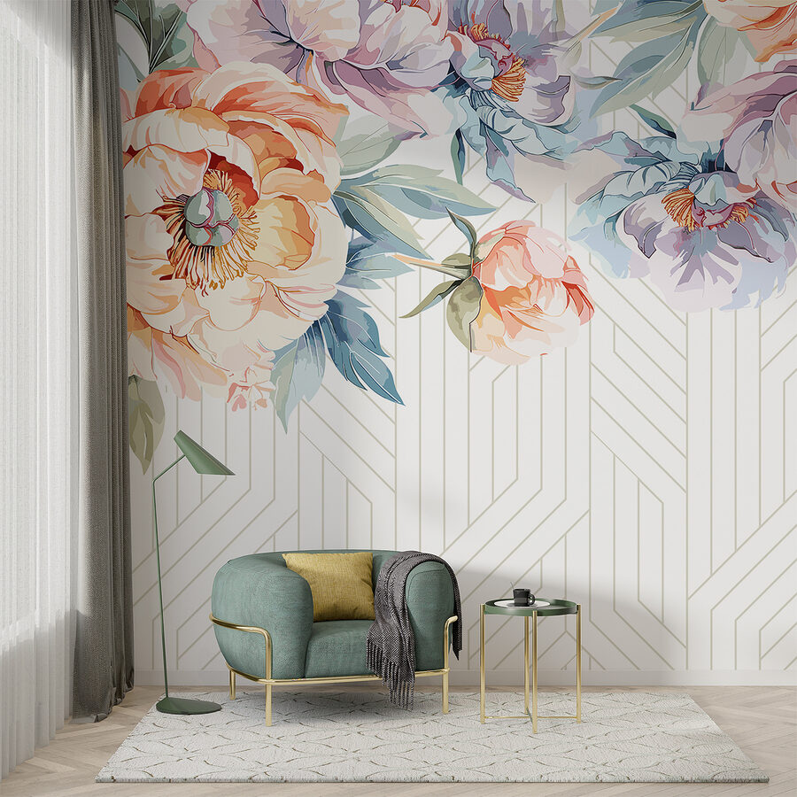Grande plano de flores