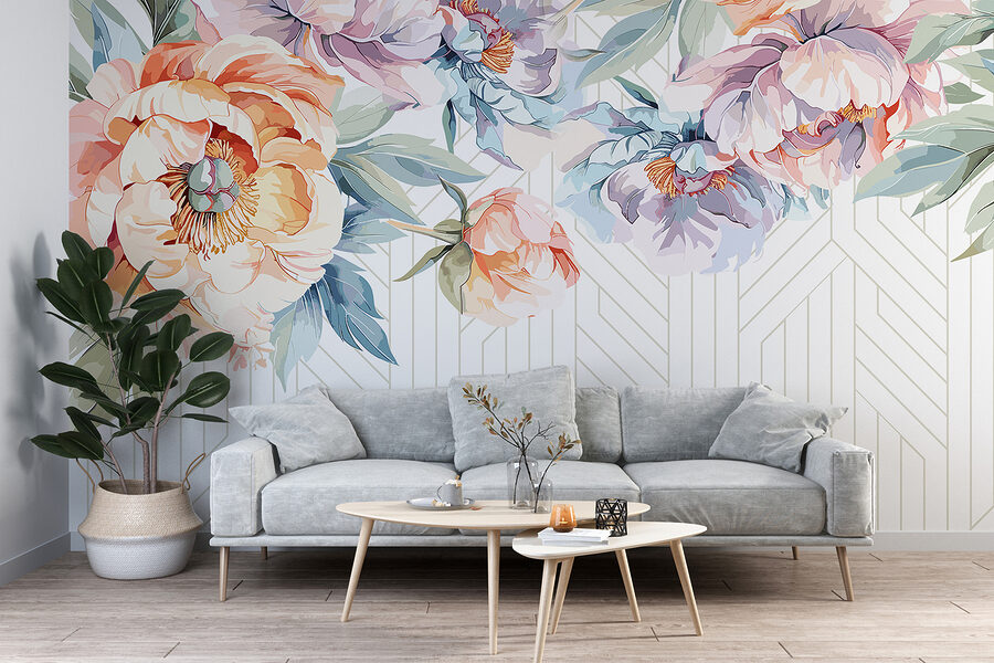 Grande plano de flores