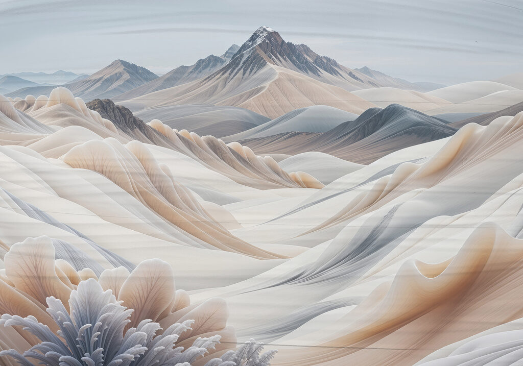 Paisagem de montanhas e neve Paisagem de montanhas e neve