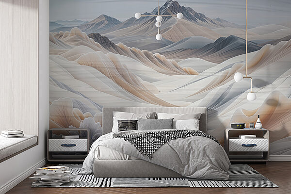 Paisagem de montanhas e neve Paisagem de montanhas e neve