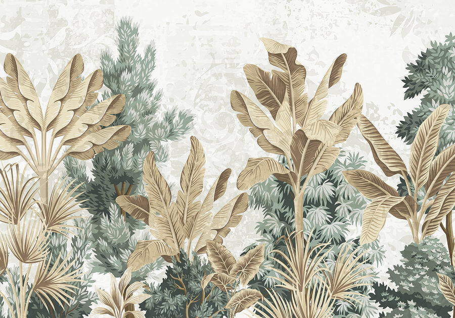 Papel de parede com uma variedade de plantas