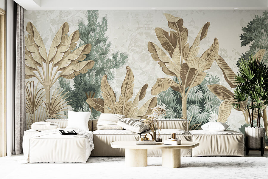 Papel de parede com uma variedade de plantas