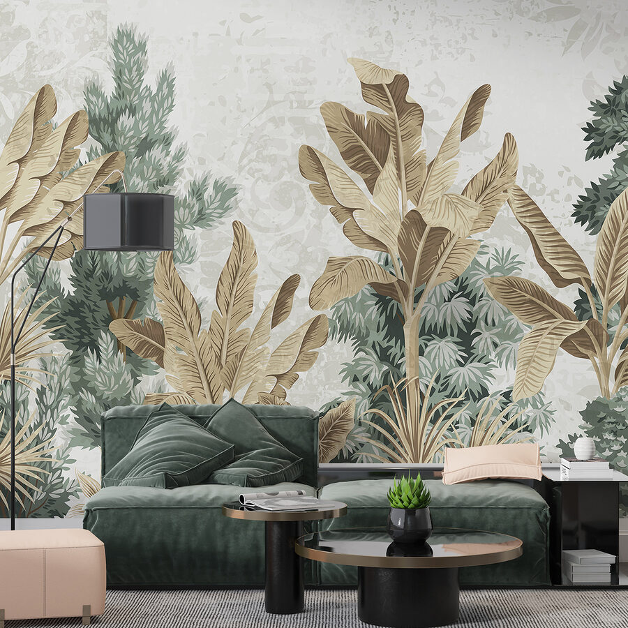 Papel de parede com uma variedade de plantas