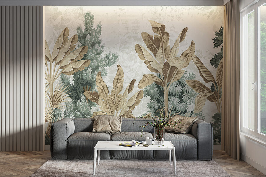 Papel de parede com uma variedade de plantas