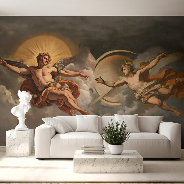 Pintura de anjos no céu Pintura de anjos no céu