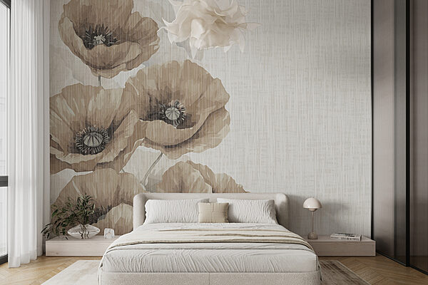 Papel de parede Papel de parede Grande plano de flores (REF: w01400)