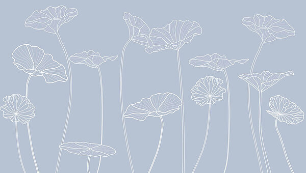 Desenho de linhas de flores Desenho de linhas de flores