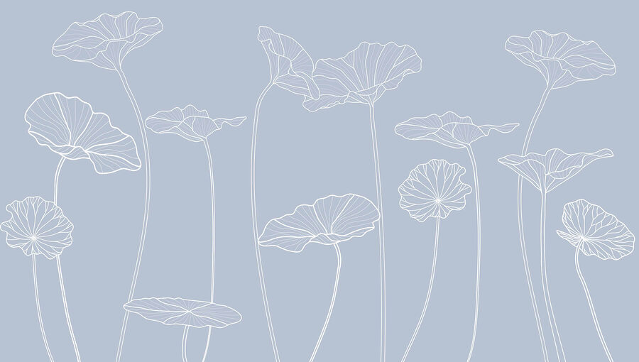 Papel de parede Desenho de linhas de flores - Image 3