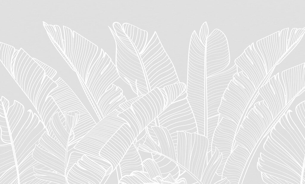 Desenho de linhas brancas de folhas Desenho de linhas brancas de folhas