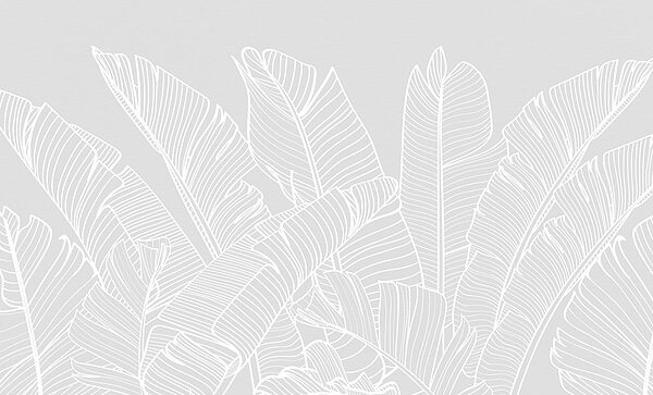 Desenho de linhas brancas de folhas Desenho de linhas brancas de folhas