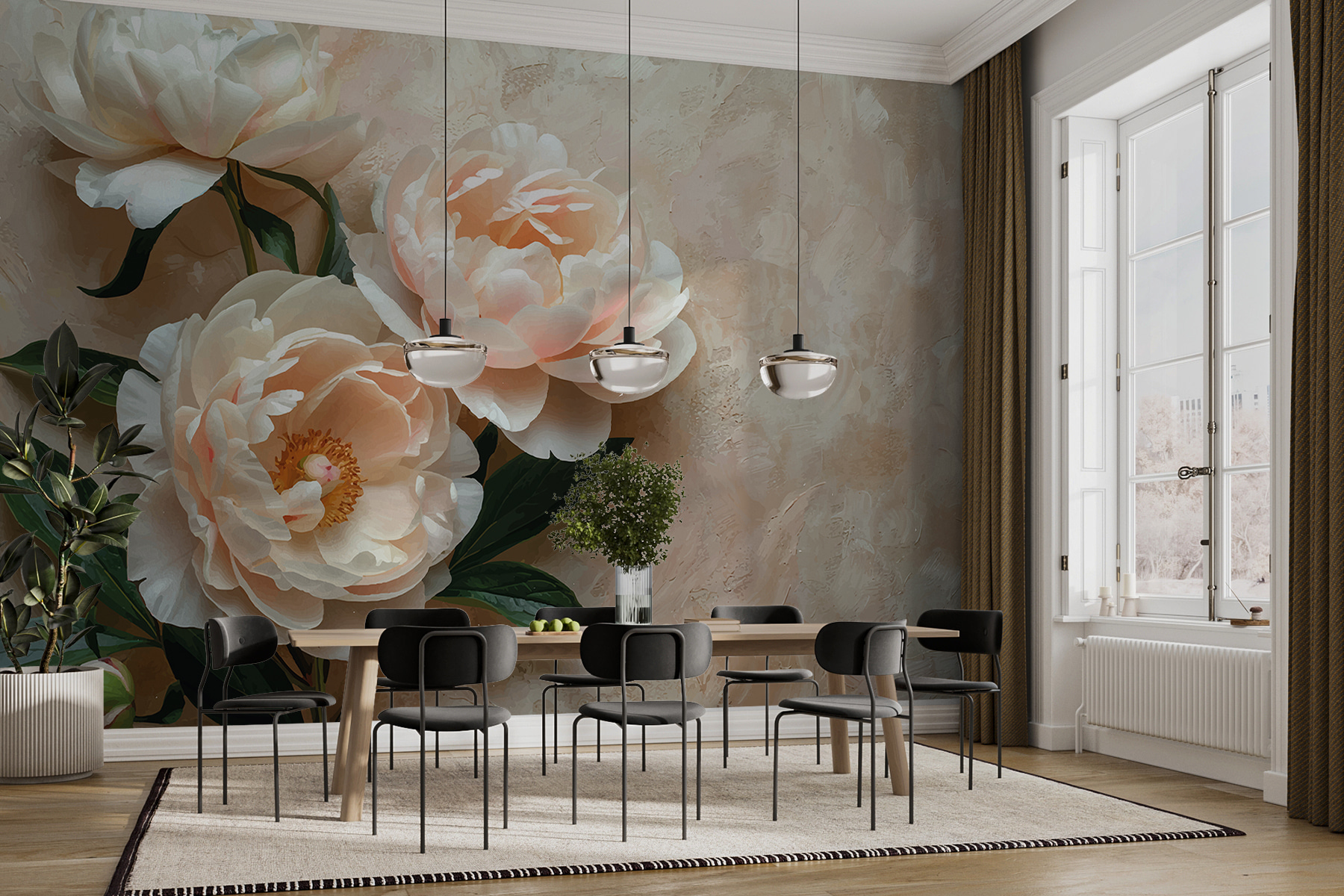 Group of white flowers Group of white flowers