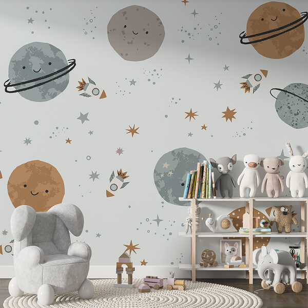 Padrão de planetas e foguetões Padrão de planetas e foguetões