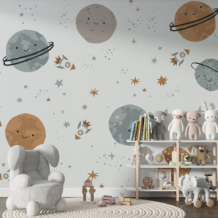 Padrão de planetas e foguetões