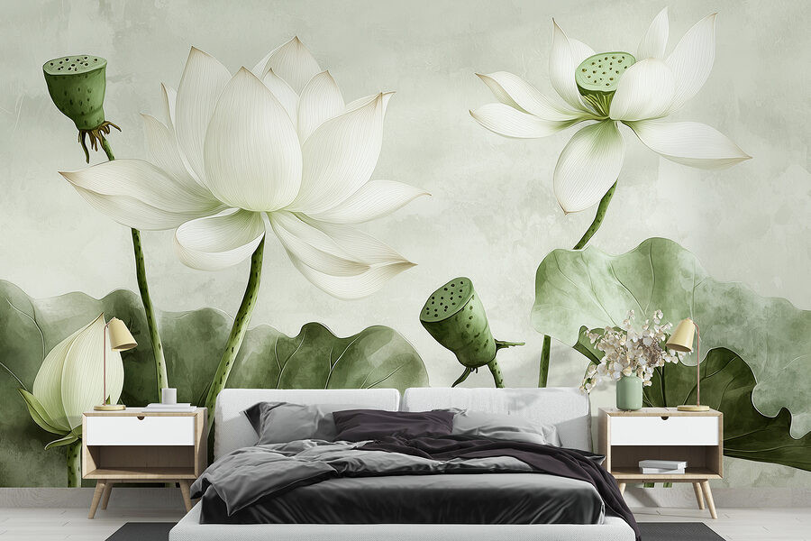 Grande plano de flores