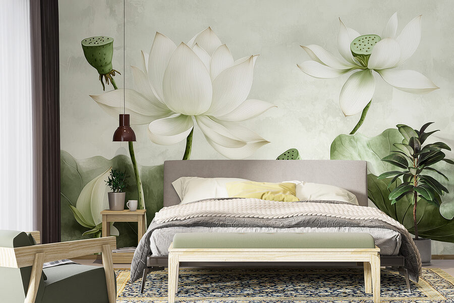 Grande plano de flores