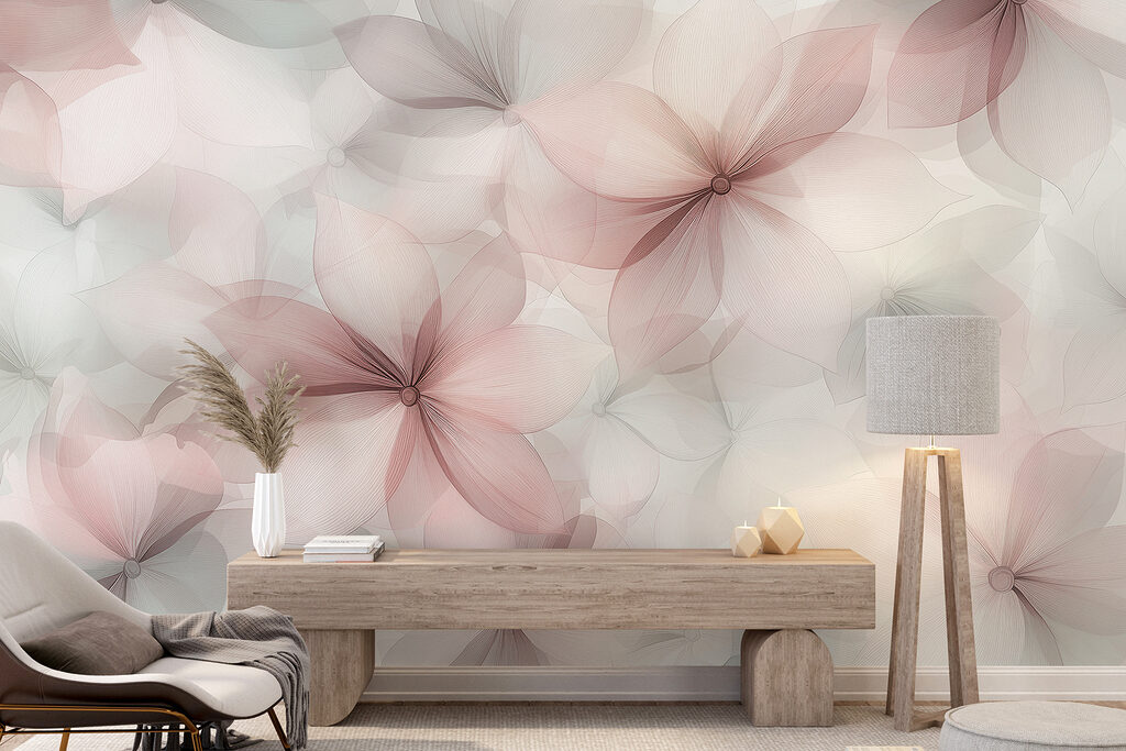 Group of flowers on a white background