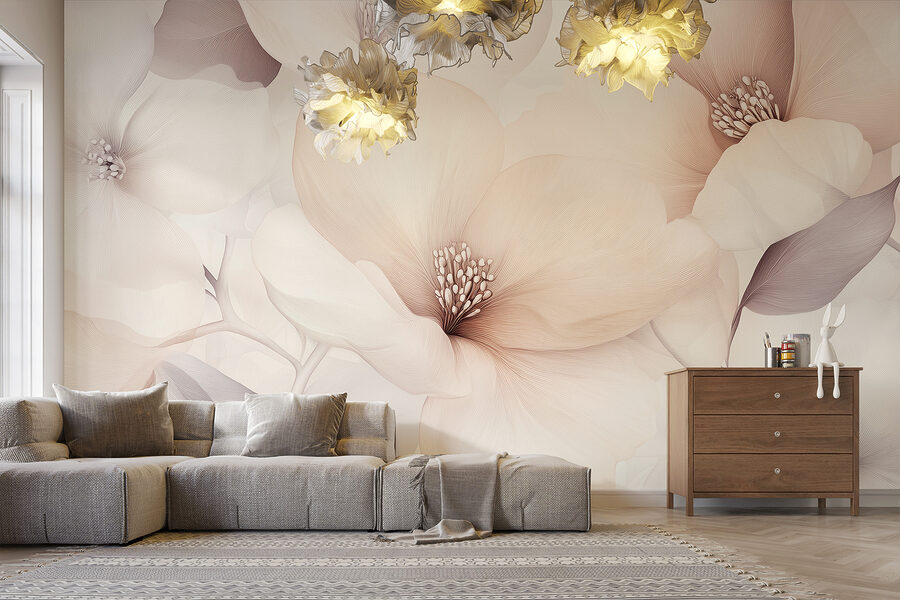 Grande plano de flores