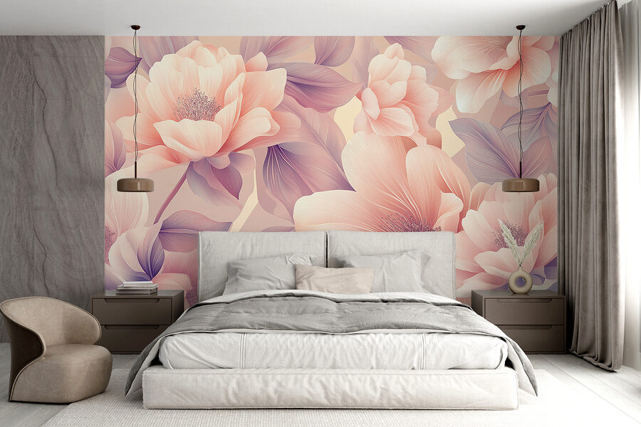 Papel de parede Grande plano de flores