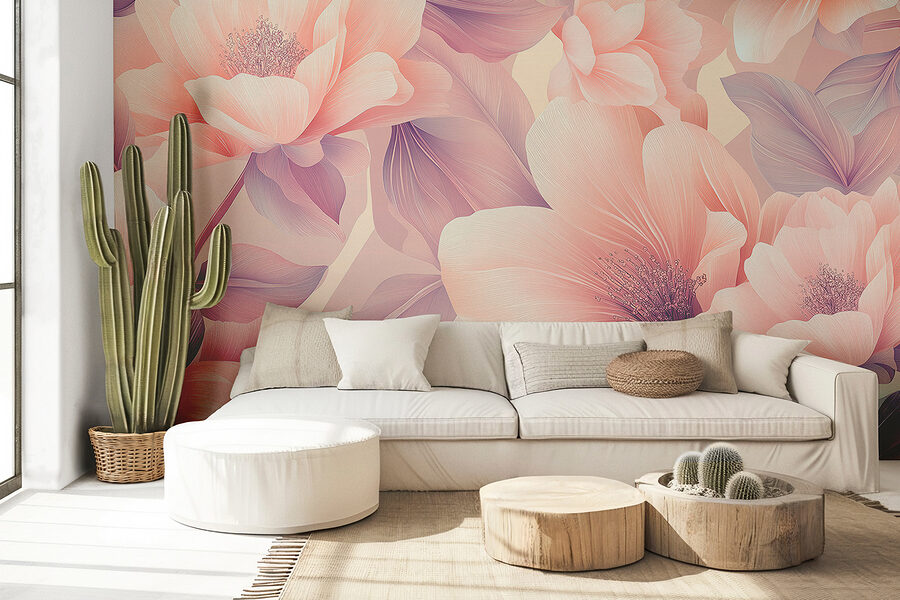 Papel de parede Grande plano de flores - Image 2