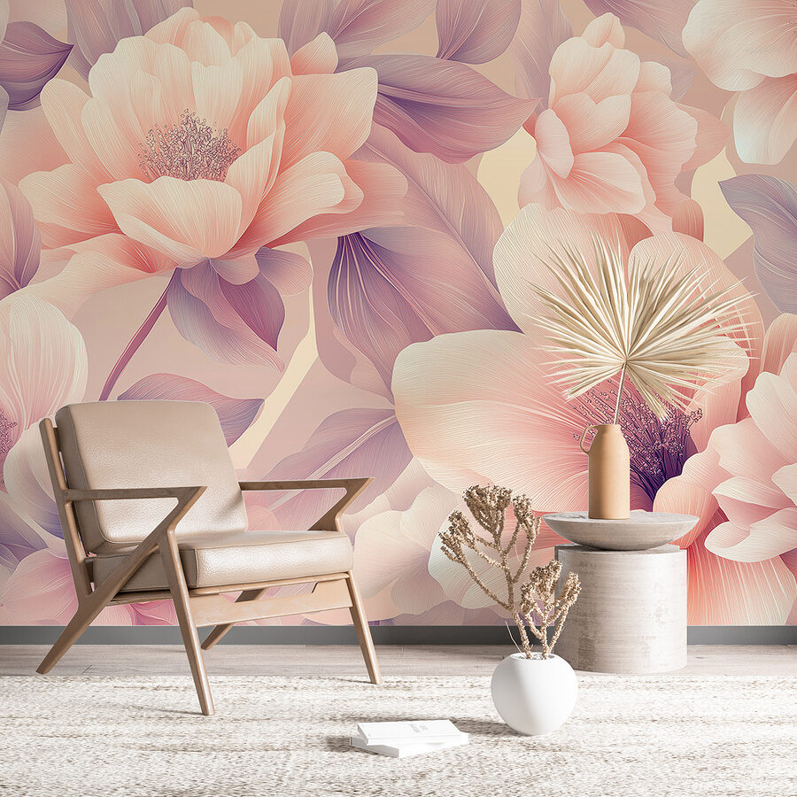 Papel de parede Grande plano de flores - Image 3