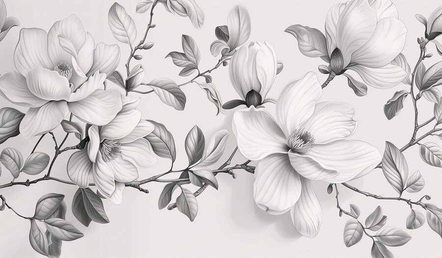 Grande plano de flores