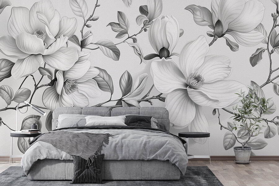 Grande plano de flores