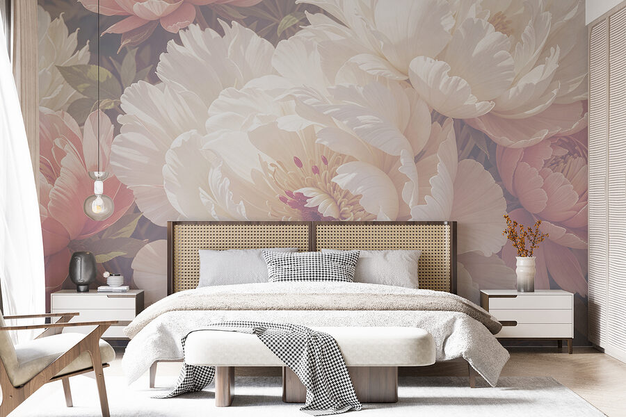 Grande plano de flores
